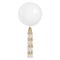 Jumbo Balloon &#x26; Tassel Tail - White &#x26; Gold